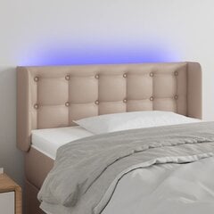 vidaXL LED-voodipeats, Cappuccino, 93x16x78/88 cm kunstnahk цена и информация | Кровати | kaup24.ee