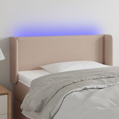 vidaXL LED-voodipeats, Cappuccino, 93x16x78/88 cm kunstnahk цена и информация | Кровати | kaup24.ee