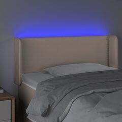 vidaXL LED-voodipeats Cappuccino 83x16x78/88 cm kunstnahk цена и информация | Кровати | kaup24.ee