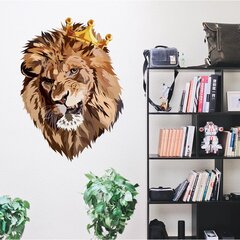 Vinüülist seinakleebis, lõvipea, loomakleebis, lõvikuningas - 120 x 88 cm hind ja info | Seinakleebised | kaup24.ee