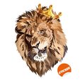 Виниловая наклейка на стену Голова льва Стикер с животными Король лев Декор интерьера - 120 х 88 см