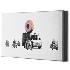 Suur seinatrükk Lõuend Banksy Graffiti Donut Trucki - 120 x 78 cm hind ja info | Seinakleebised | kaup24.ee