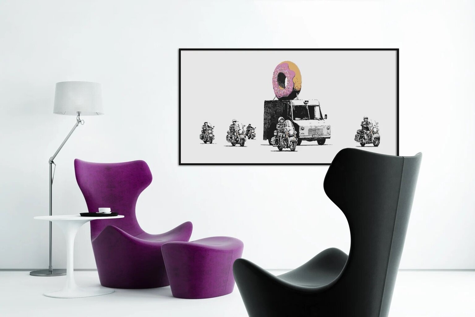 Seinaplakat Banksy Graffiti Donut Truck - 120 x 83 cm цена и информация | Seinakleebised | kaup24.ee