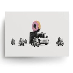 Seinaplakat Banksy Graffiti Donut Truck - 120 x 83 cm цена и информация | Декоративные наклейки | kaup24.ee