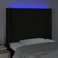 vidaXL LED-voodipeats, must, 93x16x118/128 cm, kangas цена и информация | Voodid | kaup24.ee