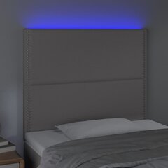 vidaXL LED-voodipeats, hall, 100x5x118/128 cm, kunstnahk hind ja info | Voodid | kaup24.ee