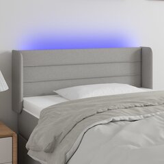 vidaXL LED-voodipeats, helehall, 103x16x78/88 cm, kangas hind ja info | Voodid | kaup24.ee