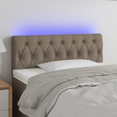 vidaXL LED-voodipeats, pruunikashall, 100x7x78/88 cm, kangas hind ja info | Voodid | kaup24.ee