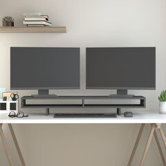 vidaXL monitorialus, hall, 100 x 27 x 14 cm, männipuit цена и информация | Кронштейны для монитора | kaup24.ee