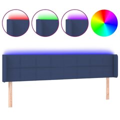 vidaXL LED-voodipeats, sinine, 183x16x78/88 cm, kangas цена и информация | Кровати | kaup24.ee