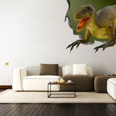 Vinüülist seinakleebis, 3D dinosaurus - 100 x 100 cm цена и информация | Декоративные наклейки | kaup24.ee