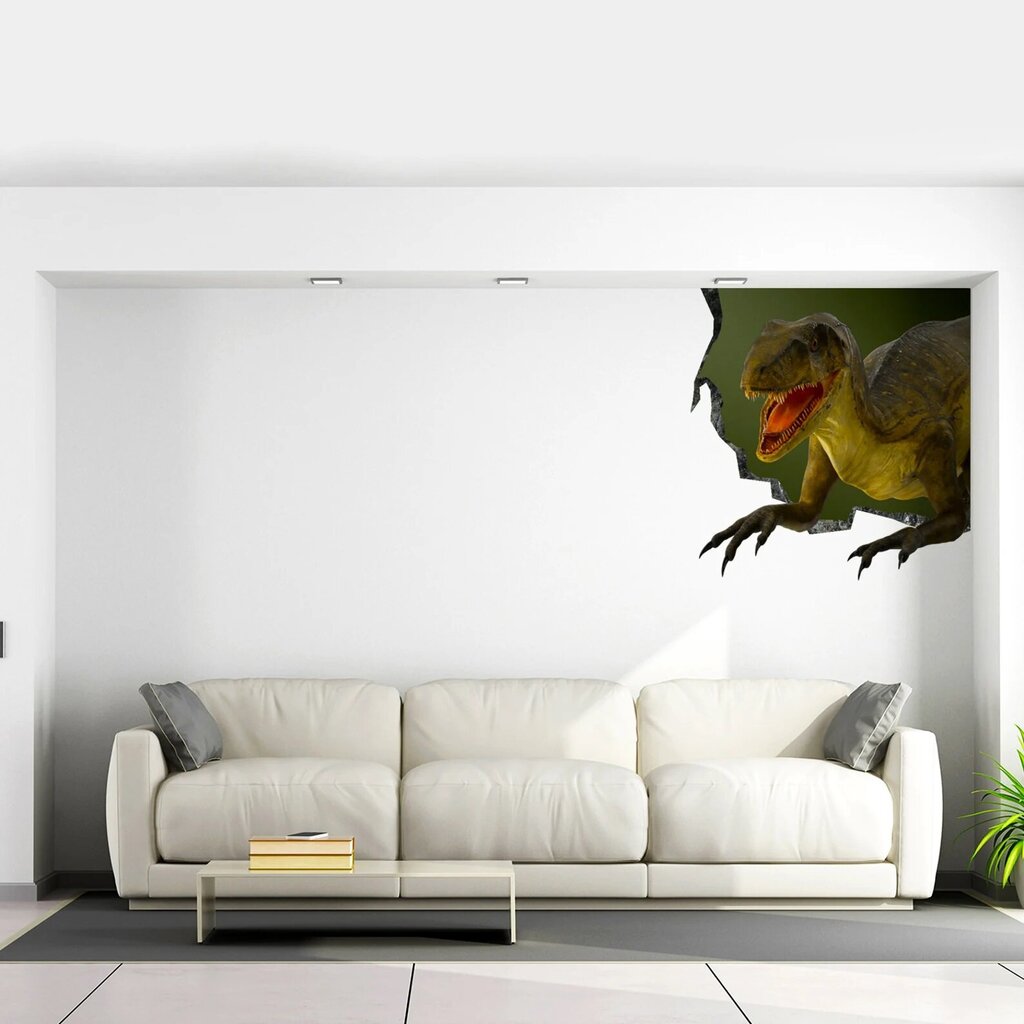 Vinüülist seinakleebis, 3D dinosaurus - 100 x 100 cm цена и информация | Seinakleebised | kaup24.ee