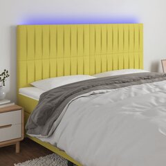 vidaXL LED-voodipeats, roheline, 200x5x118/128 cm, kangas hind ja info | Voodid | kaup24.ee