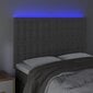 vidaXL LED-voodipeats, helehall, 144x5x118/128 cm, samet цена и информация | Voodid | kaup24.ee