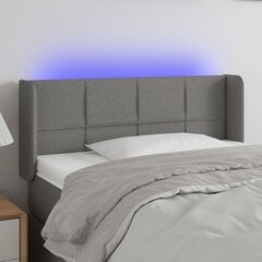 vidaXL LED-voodipeats, tumehall, 83x16x78/88 cm, kangas hind ja info | Voodid | kaup24.ee