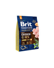 Brit Premium by Nature Junior M полноценный корм для собак 3кг цена и информация |  Сухой корм для собак | kaup24.ee