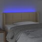 vidaXL LED-voodipeats, kreemjas, 103x16x78/88 cm, kangas hind ja info | Voodid | kaup24.ee