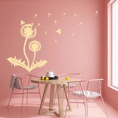 Kollane vinüülist seinakleebis Dandelion botaaniline sisekujundus – 96 x 140 cm цена и информация | Декоративные наклейки | kaup24.ee