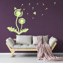 Kollane vinüülist seinakleebis Dandelion botaaniline sisekujundus – 96 x 140 cm цена и информация | Декоративные наклейки | kaup24.ee