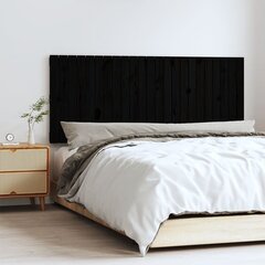 vidaXL seinale kinnitatav voodipeats, must, 147x3x60 cm, männipuit hind ja info | Voodid | kaup24.ee