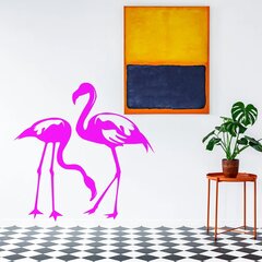 Vinüül seinakleebis roosa Flamingo Lindude kleebis, sisekujundus – 100 x 100 cm hind ja info | Seinakleebised | kaup24.ee