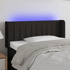 vidaXL LED-voodipeats, must, 93x16x78/88 cm, kangas цена и информация | Кровати | kaup24.ee