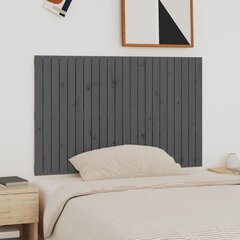 vidaXL seinale kinnitatav voodipeats, hall, 140x3x90 cm, männipuit hind ja info | Voodid | kaup24.ee