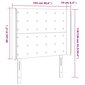 vidaXL LED-voodipeats, hall, 103x16x118/128 cm, kunstnahk цена и информация | Voodid | kaup24.ee