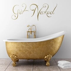Kuldset värvi vinüülist seinakleebis tekstistiilis vannituppa – 100x38cm hind ja info | Seinakleebised | kaup24.ee