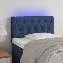 vidaXL LED-voodipeats, sinine, 80x7x78/88 cm, kangas hind ja info | Voodid | kaup24.ee