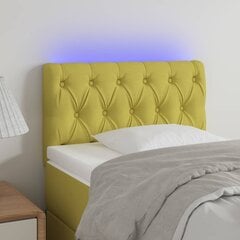 vidaXL LED-voodipeats, roheline, 80x7x78/88 cm, kangas цена и информация | Кровати | kaup24.ee