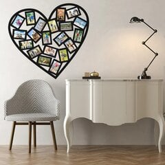 Vinüülist seinakleebis pere süda fotoraam Kodu, sisekujundus – 120 x 106 cm hind ja info | Seinakleebised | kaup24.ee