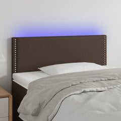 vidaXL LED-voodipeats, pruun, 90x5x78/88 cm kunstnahk цена и информация | Кровати | kaup24.ee