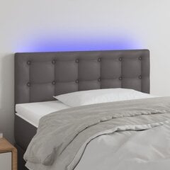 vidaXL LED-voodipeats, hall, 90x5x78/88 cm, kunstnahk hind ja info | Voodid | kaup24.ee