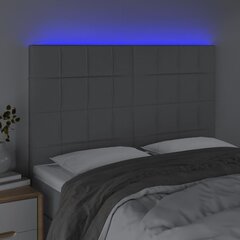 vidaXL LED-voodipeats, helehall, 144x5x118/128 cm, kangas цена и информация | Кровати | kaup24.ee