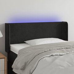vidaXL LED-voodipeats, must, 83x16x78/88 cm, samet hind ja info | Voodid | kaup24.ee