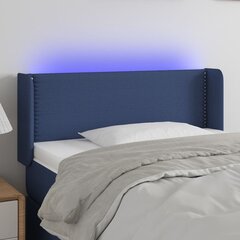 vidaXL LED-voodipeats, sinine, 103x16x78/88 cm, kangas цена и информация | Кровати | kaup24.ee