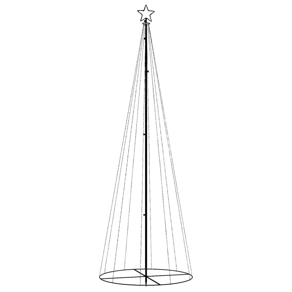 vidaXL koonusekujuline jõulupuu, soe valge, 310 LEDi, 100 x 300 cm цена и информация | Jõulukaunistused | kaup24.ee