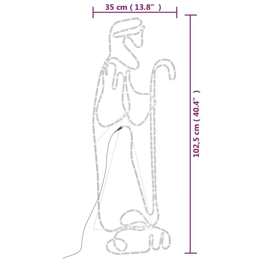 vidaXL jõulukarjase ja -lamba figuur 168 LED 102,5x35 cm hind ja info | Jõulutuled | kaup24.ee