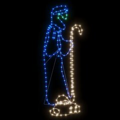 vidaXL jõulukarjase ja -lamba figuur 168 LED 102,5x35 cm цена и информация | Гирлянды | kaup24.ee