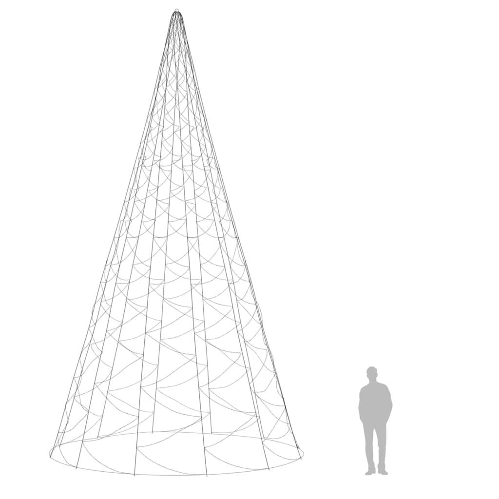 vidaXL jõulupuu vaiaga, sinine, 3000 LEDi, 800 cm цена и информация | Jõulutuled | kaup24.ee