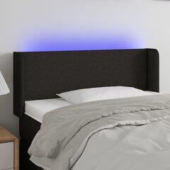 vidaXL LED-voodipeats, must, 103x16x78/88 cm, kangas цена и информация | Кровати | kaup24.ee
