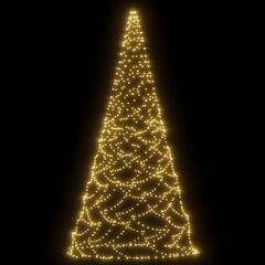 vidaXL jõulupuu vaiaga, soe valge, 500 LEDi, 300 cm цена и информация | Гирлянды | kaup24.ee
