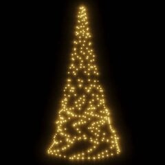 vidaXL jõulupuu vaiaga, soe valge, 200 LEDi, 180 cm hind ja info | Jõulutuled | kaup24.ee