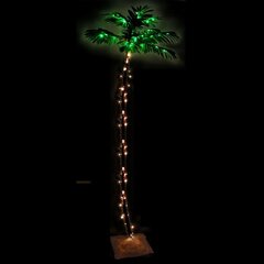 vidaXL LED palmipuu soe valge 192 LEDi 300 cm цена и информация | Рождественские украшения | kaup24.ee