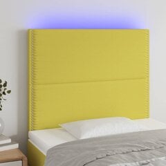 vidaXL LED-voodipeats, roheline, 90x5x118/128 cm, kangas hind ja info | Voodid | kaup24.ee