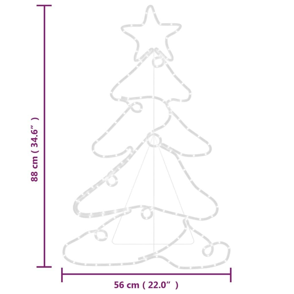 vidaXL kuuse jõulufiguur 144 LEDiga, 88x56 cm цена и информация | Jõulutuled | kaup24.ee