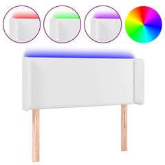 vidaXL LED-voodipeats, valge, 93x16x78/88 cm, kunstnahk hind ja info | Voodid | kaup24.ee