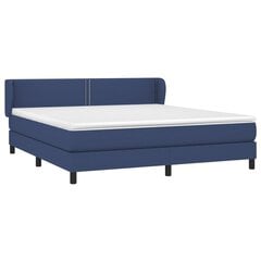 vidaXL Кровать с пружинами и матрасом, синяя, 180х200 см, ткань цена и информация | Кровати | kaup24.ee
