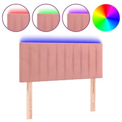 vidaXL LED-voodipeats, roosa, 80x5x78/88 cm, samet hind ja info | Voodid | kaup24.ee